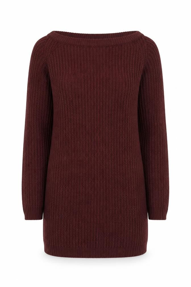 Missguided Womens Purple Boat Neck Acrylic Tunic Jumper Size 6