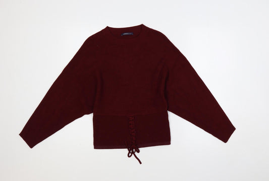 Marks and Spencer Womens Purple Crew Neck Viscose Pullover Jumper Size 8