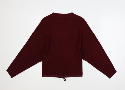 Marks & Spencer Womens Purple Crew Neck Viscose Pullover Jumper Size 8