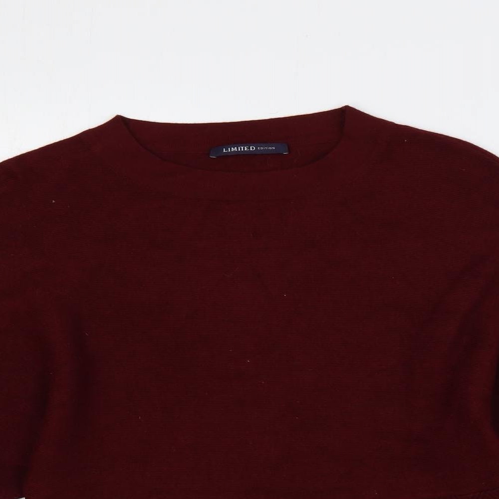 Marks and Spencer Womens Purple Crew Neck Viscose Pullover Jumper Size 8