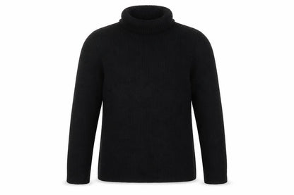 Gap Girls Black Roll Neck Cotton Pullover Jumper Size 8-9 Years Pullover - Ribbed