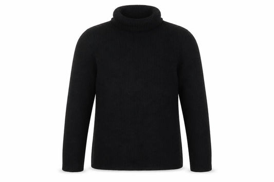 Gap Girls Black Roll Neck Cotton Pullover Jumper Size 8-9 Years Pullover - Ribbed