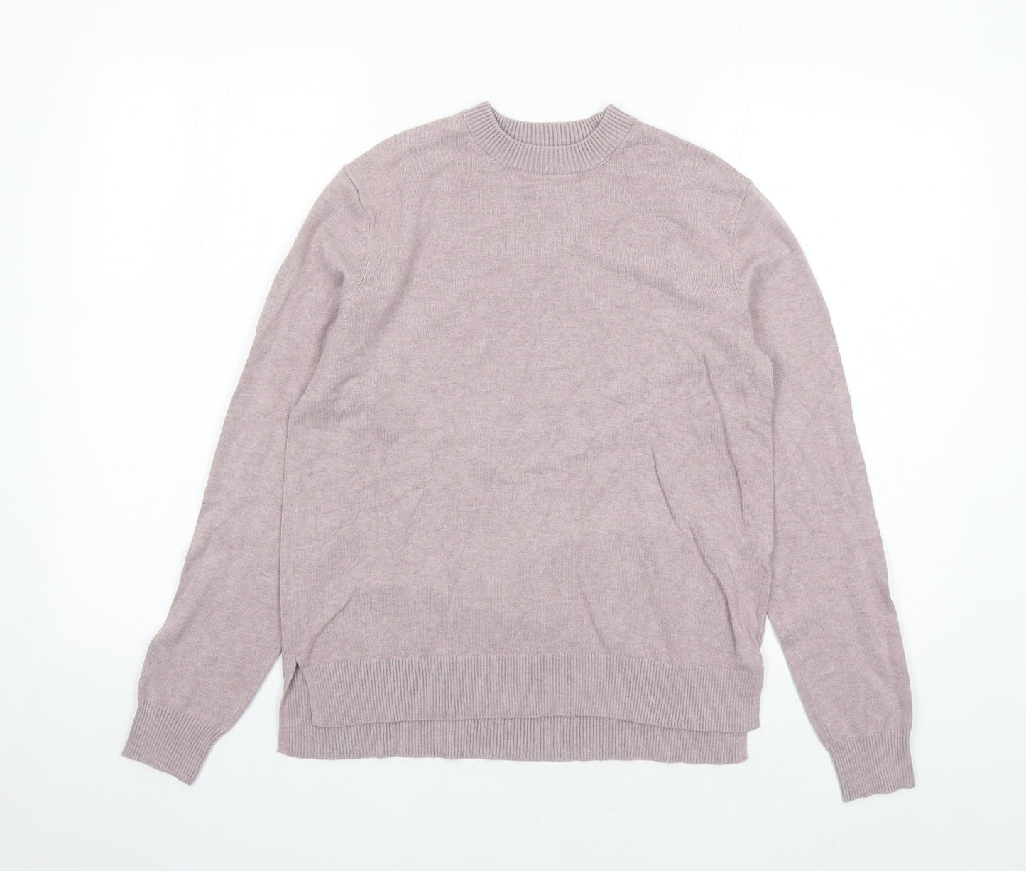 H&M Womens Purple Round Neck Viscose Pullover Jumper Size XS