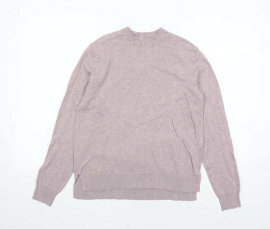 H&M Womens Purple Round Neck Viscose Pullover Jumper Size XS