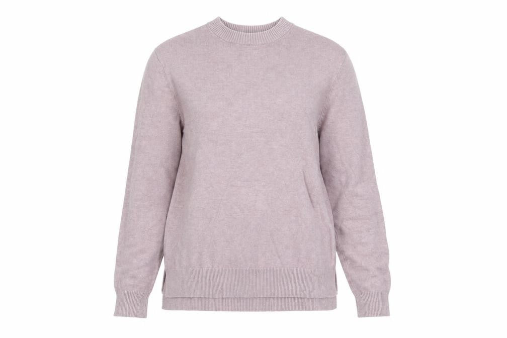 H&M Womens Purple Round Neck Viscose Pullover Jumper Size XS