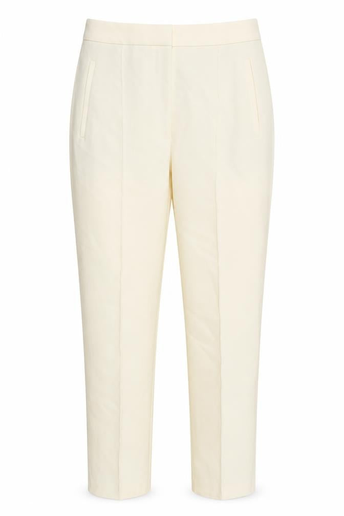 Zara Womens Ivory Polyester Trousers Size L L28 in Regular Zip
