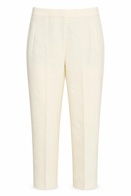 Zara Womens Ivory Polyester Trousers Size L L28 in Regular Zip