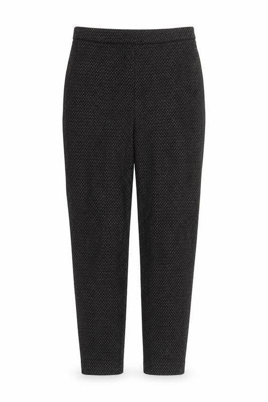 New Look Womens Black Geometric Nylon Trousers Size 8 L27 in Regular Zip