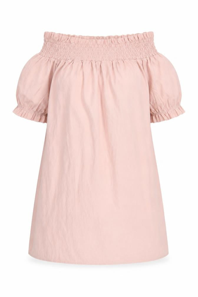 Yoins Womens Pink Polyester A-Line Size S Boat Neck Pullover