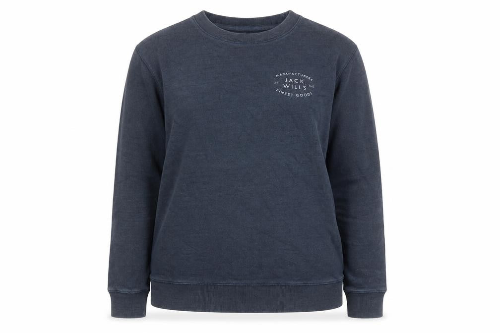 Jack Wills Womens Blue Cotton Pullover Sweatshirt Size 6 Pullover