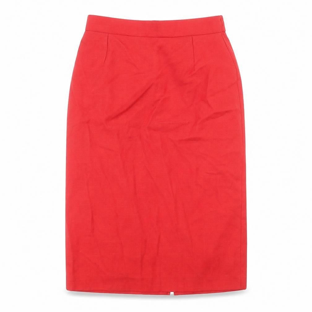 First Avenue Womens Red Polyester A-Line Skirt Size 14 Zip - Elasticated Waist
