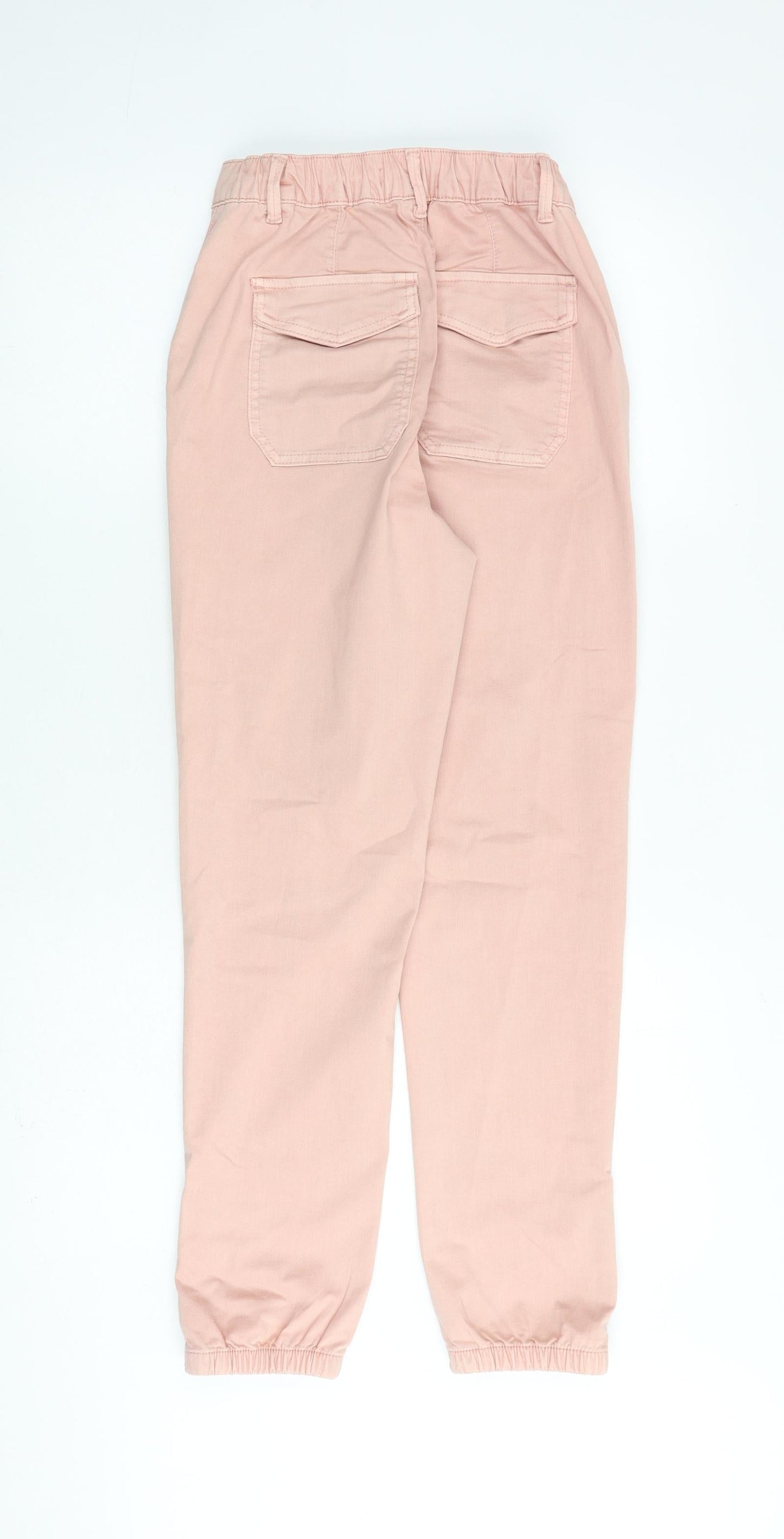 Marks and Spencer Womens Pink Cotton Straight Jeans Size 6 L28 in Regular Zip