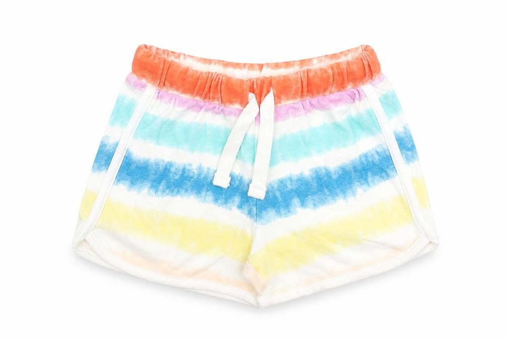 Marks & Spencer Girls Multicoloured 100% Cotton Sweat Shorts Size 4-5 Years Regular Tie