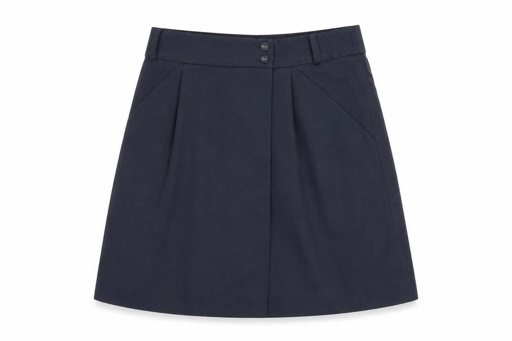 Gap Womens Grey Polyester A-Line Skirt Size 10 Button