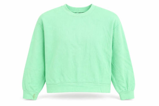 Zara Womens Green Cotton Pullover Sweatshirt Size M Pullover