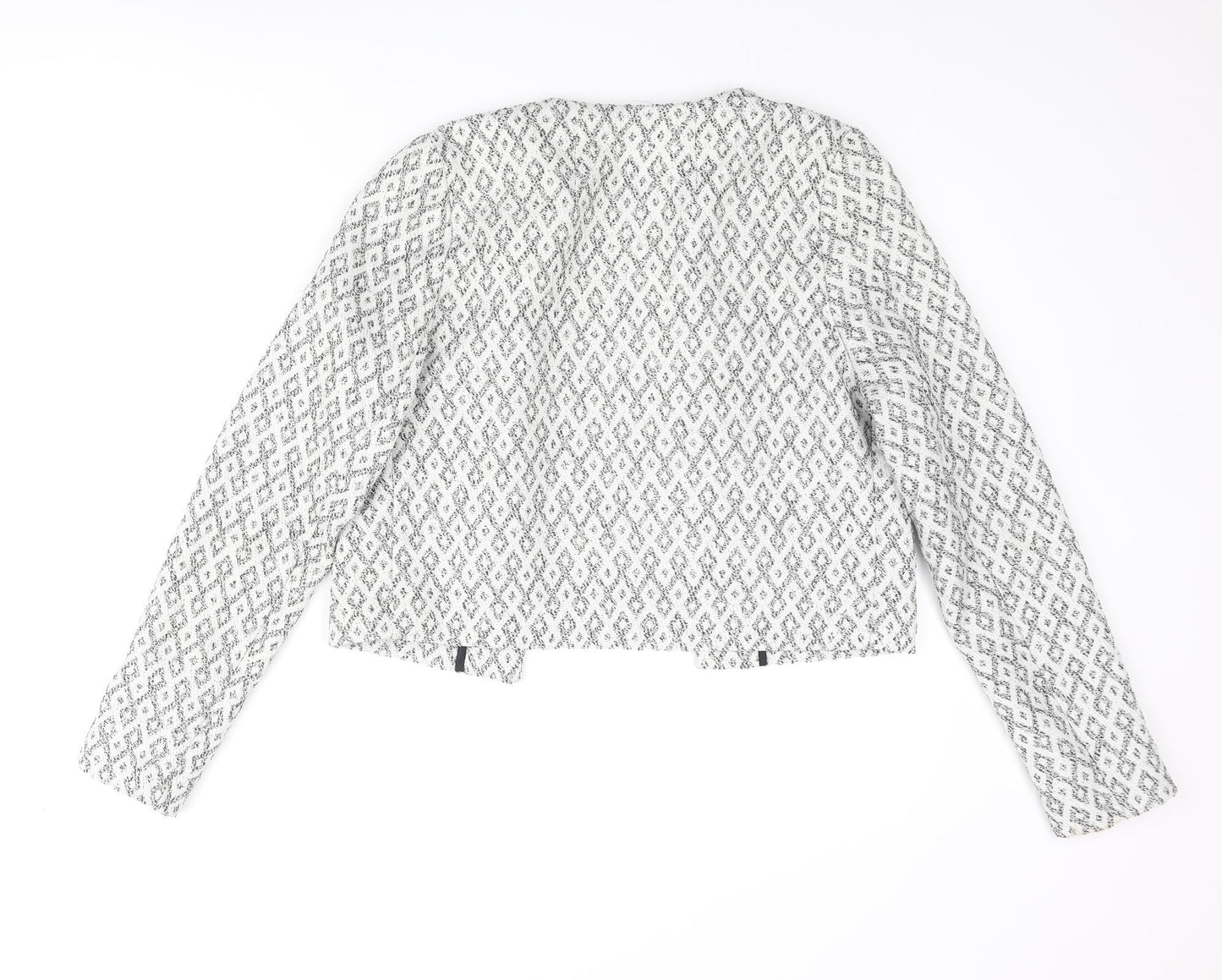 NEXT Womens Ivory Geometric Jacket Size 10