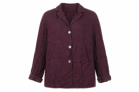 Olsen Womens Purple Jacket Blazer Size 12 Button