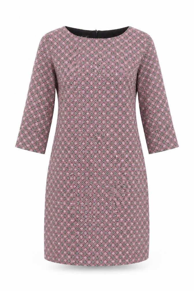 Forel Womens Multicoloured Geometric Polyester A-Line Size M Round Neck Zip - Estimated Size Conversion