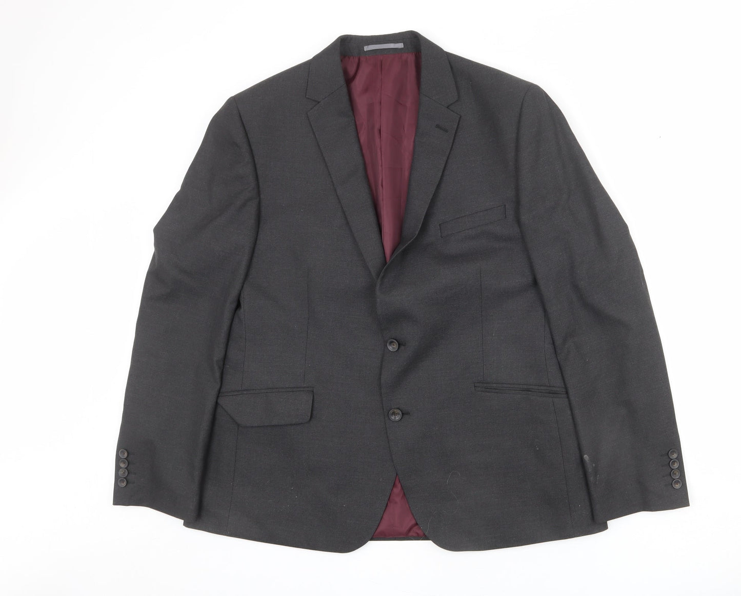 Marks and Spencer Mens Grey Polyester Jacket Blazer Size 44 Regular