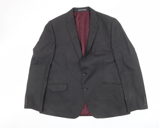 Marks and Spencer Mens Grey Polyester Jacket Blazer Size 44 Regular