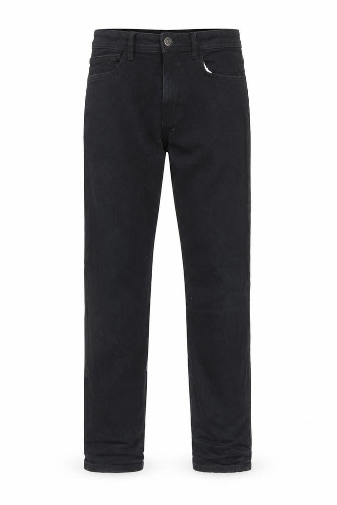 Denim & Co. Mens Black Cotton Straight Jeans Size 32 in L32 in Regular Zip