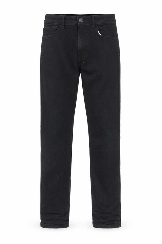 Denim & Co. Mens Black Cotton Straight Jeans Size 32 in L32 in Regular Zip