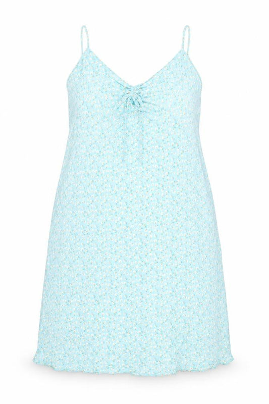 Ghost Womens Blue Floral Viscose Slip Dress Size 26 V-Neck Pullover