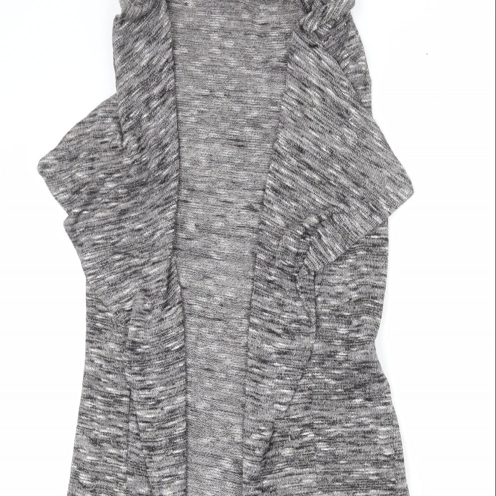 Dorothy Perkins Womens Grey V-Neck Polyester Cardigan Jumper Size 12 - Belted