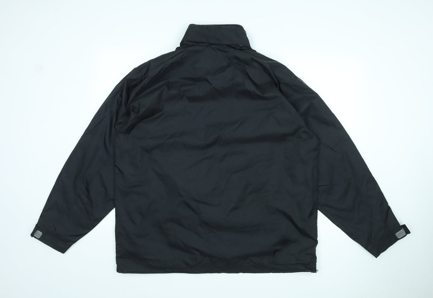 B&C Mens Black Rain Coat Coat Size XL Zip
