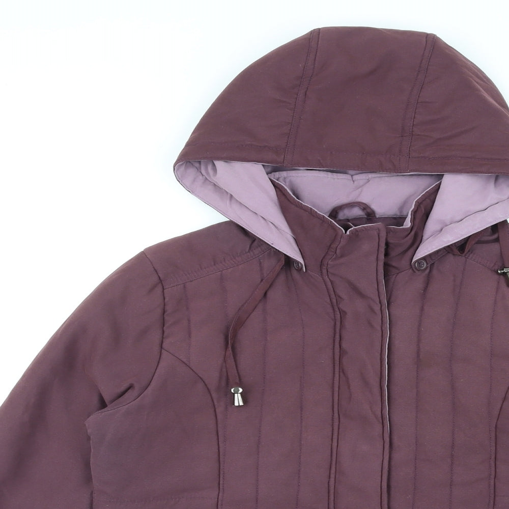 BHS Womens Purple Jacket Size 12 Zip