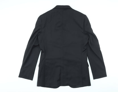 Back view of Autograph men’s black wool jacket blazer, size 38, regular