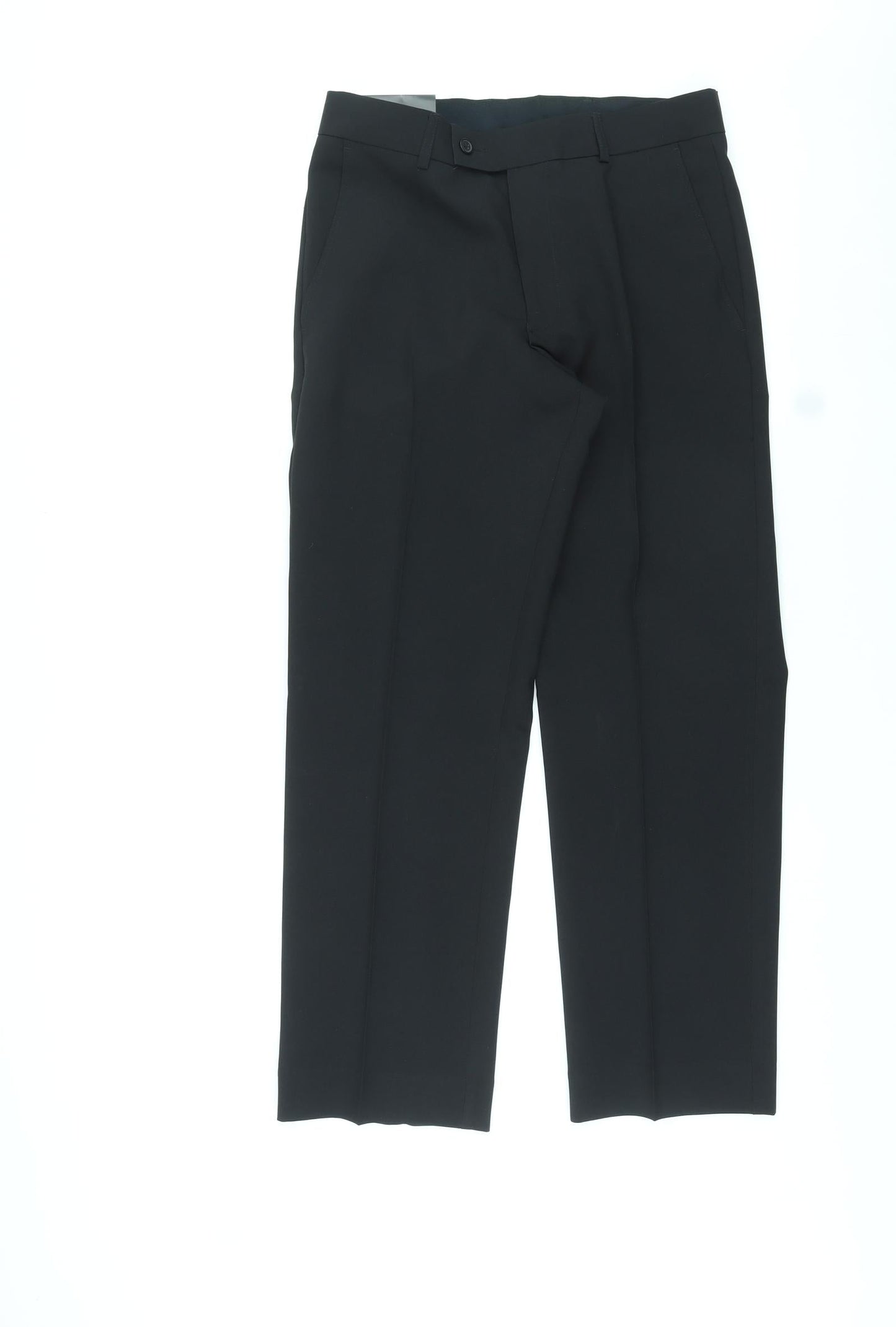 Debenhams Womens Black Polyester Trousers Size 32 in L29 in Regular Zip