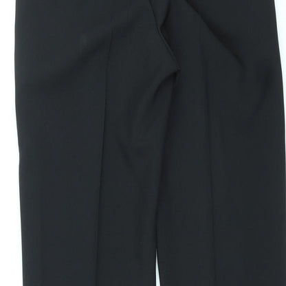 Debenhams Womens Black Polyester Trousers Size 32 in L29 in Regular Zip