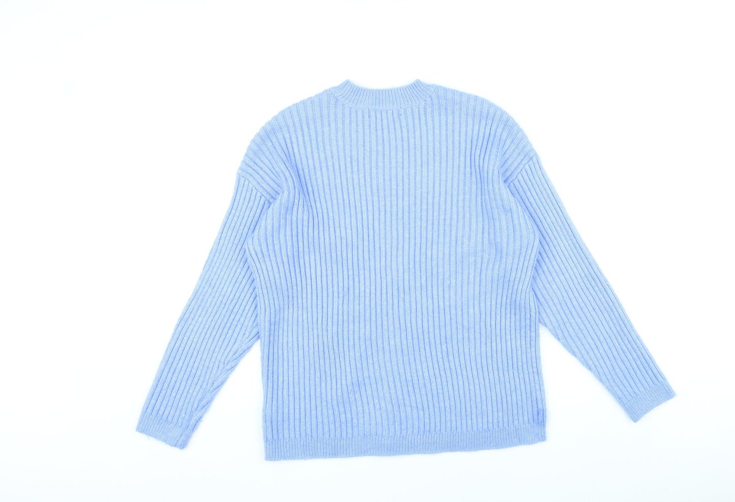 Marks and Spencer Womens Purple Round Neck Polyester Pullover Jumper Size M