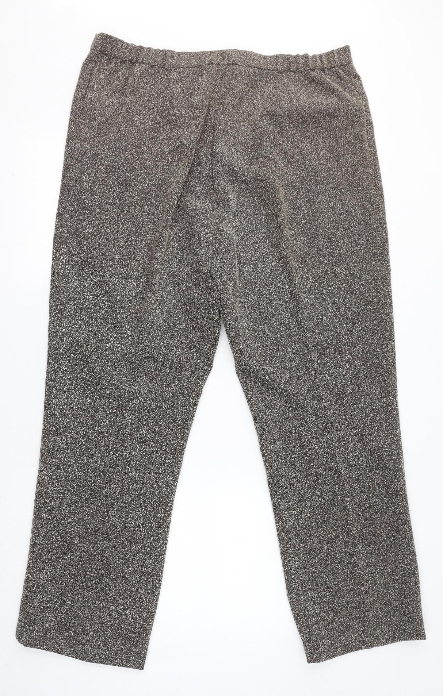 Agenda Womens Brown Polyester Trousers Size 20 L30 in Regular Zip