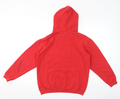 Rugby Boys Red Cotton Pullover Hoodie Size 12-13 Years Pullover - Rugby Legend In The Making