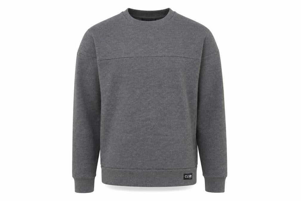 Closure Mens Grey Polyester Pullover Sweatshirt Size L