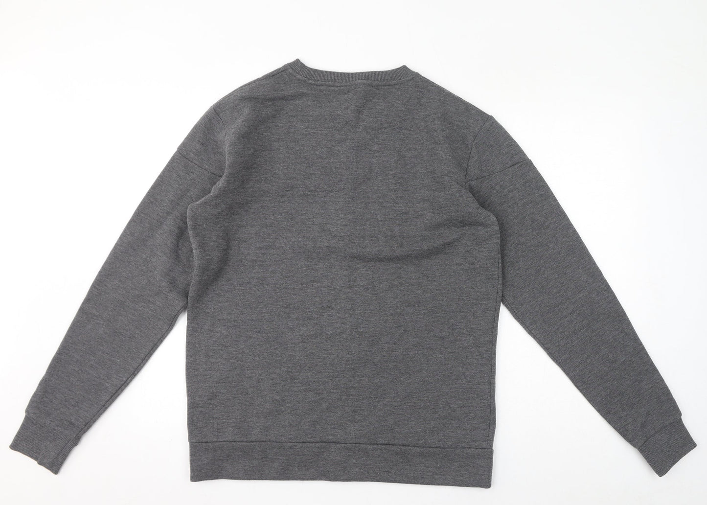 Closure Mens Grey Polyester Pullover Sweatshirt Size L