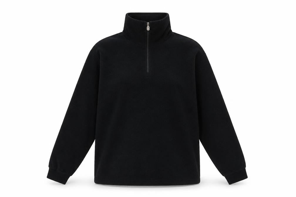 Conte of Florence Womens Black Polyester Pullover Sweatshirt Size L Pullover
