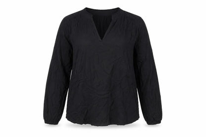 Marks & Spencer Womens Black Viscose Basic T-Shirt Size 12 V-Neck
