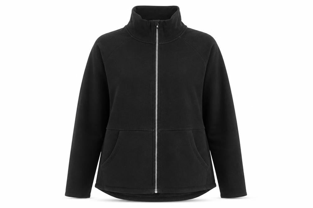 Skechers Womens Black Polyester Pullover Sweatshirt Size L Zip - Pockets