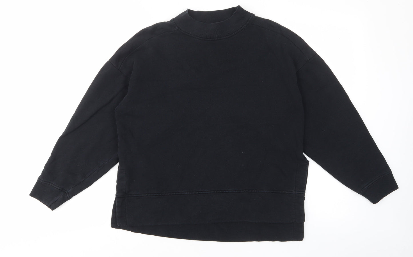 Kiin Womens Black Cotton Pullover Sweatshirt Size XS Pullover