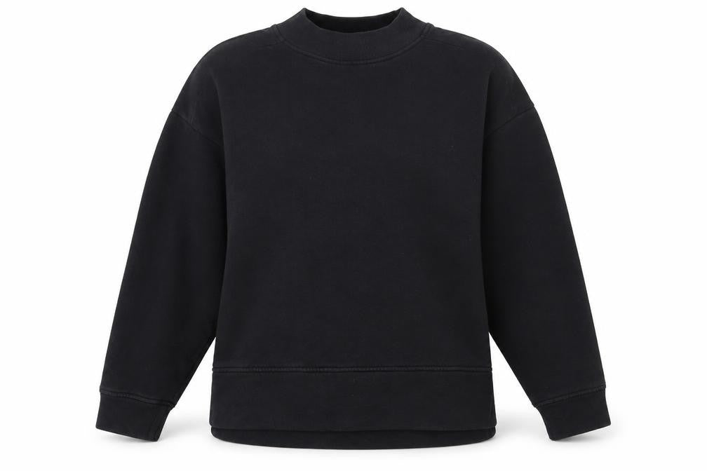 Kiin Womens Black Cotton Pullover Sweatshirt Size XS Pullover