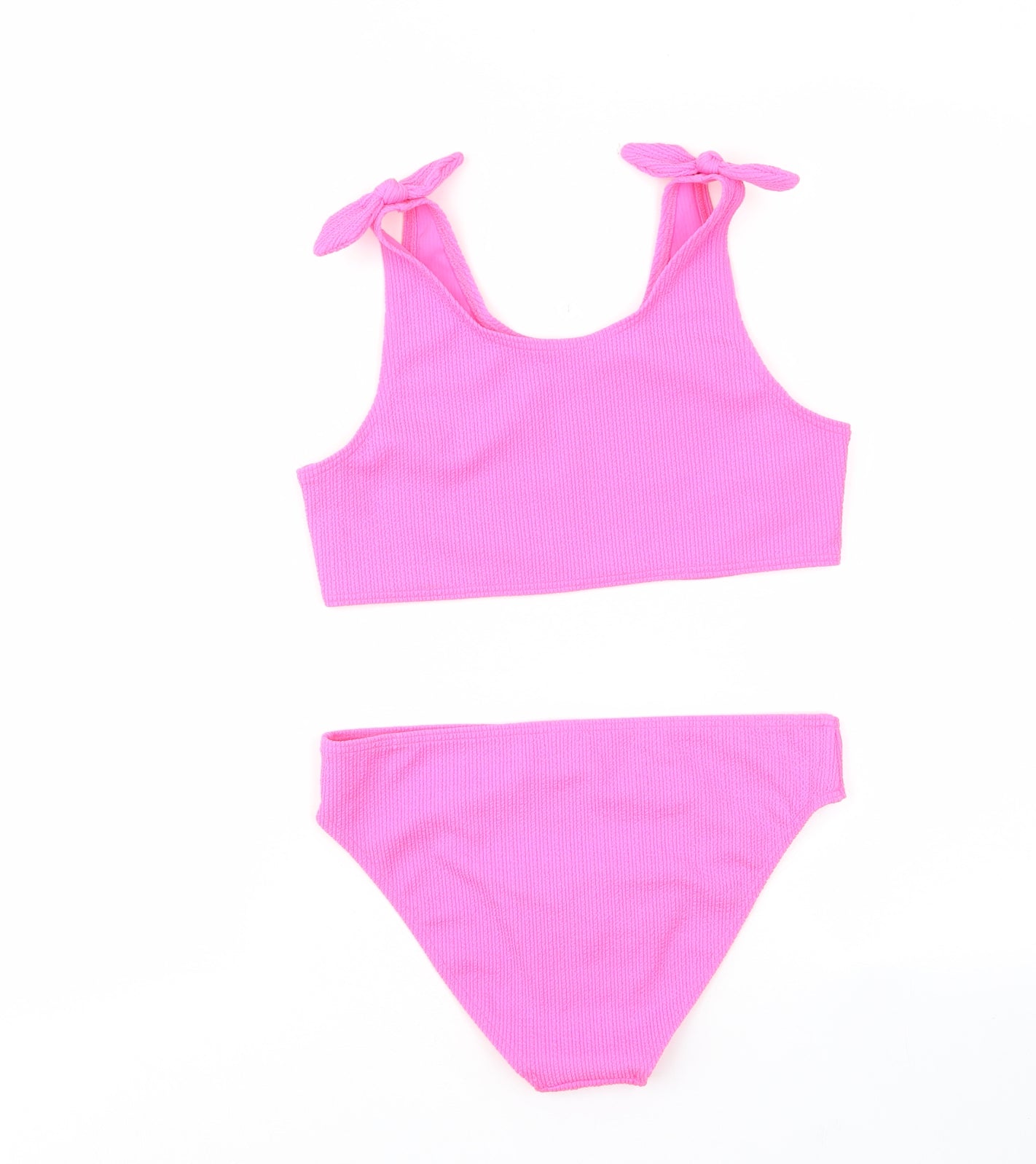 Marks and Spencer Girls Pink Polyester Bodysuit Outfit/Set Size 13-14 Years Pullover - Bikini