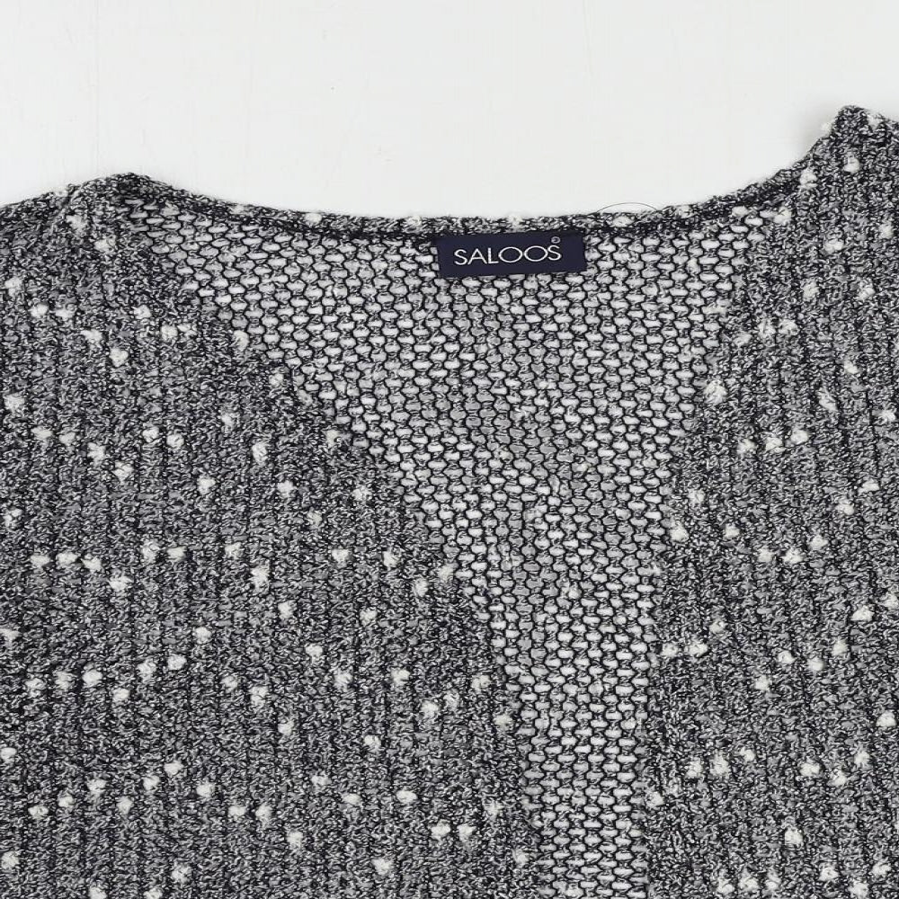 Saloos Womens Blue V-Neck Polyester Cardigan Jumper Size 16