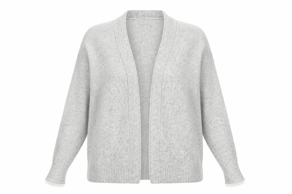 H&M Womens Grey V-Neck Acrylic Cardigan Jumper Size S