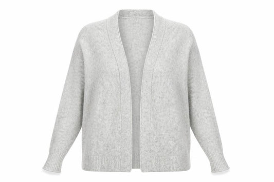 H&M Womens Grey V-Neck Acrylic Cardigan Jumper Size S