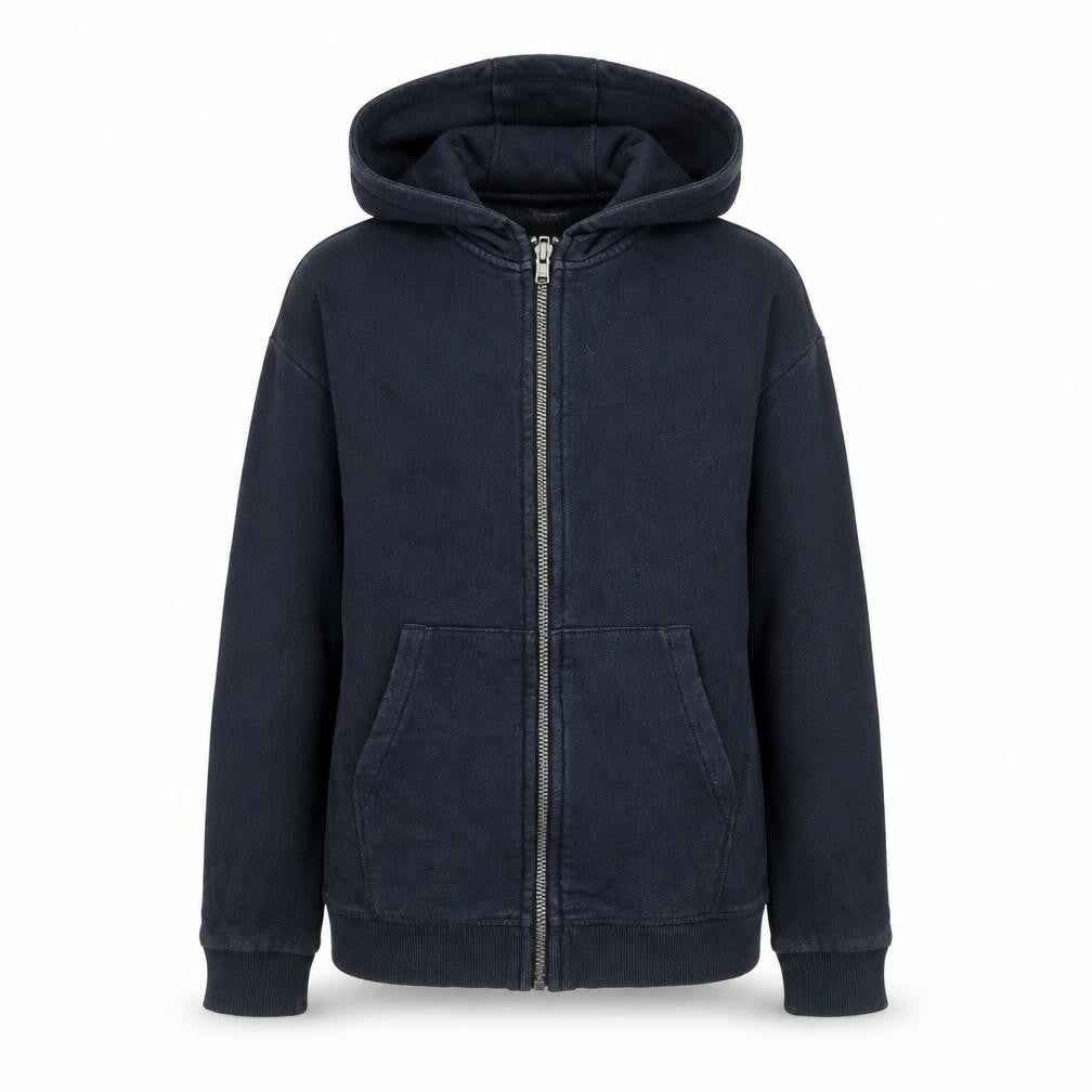 Marks & Spencer Boys Blue Cotton Full Zip Hoodie Size 10-11 Years Zip