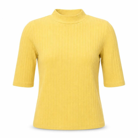 Joy Trent Womens Yellow Polyester Basic T-Shirt Size 8 Halter