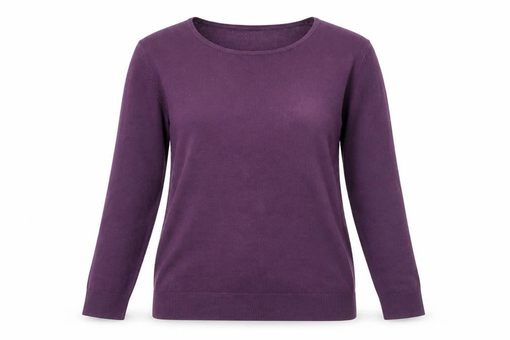 Marks & Spencer Womens Purple Crew Neck Acrylic Pullover Jumper Size 10